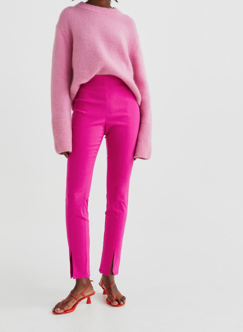 H&M Lotti di vestiti: Pink Stretchhose 38 und Rosa Feinstrickpulli S von H&M – Usato da Erlinsbach venduto da Clodimodi