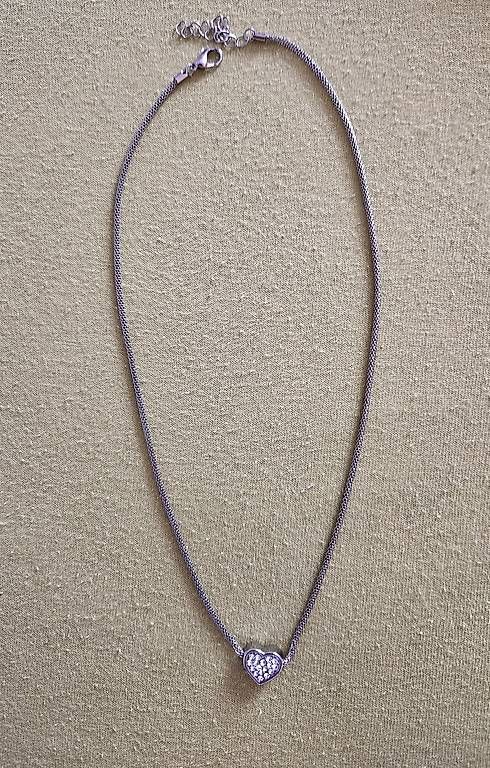 Catenine: Schöne Herzkette mit Strass – Usato da Rickenbach b. Wil venduto da cornetta 1