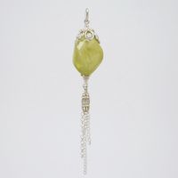 Schmuckanhänger aus Limonenquarz mit Silber 10cm