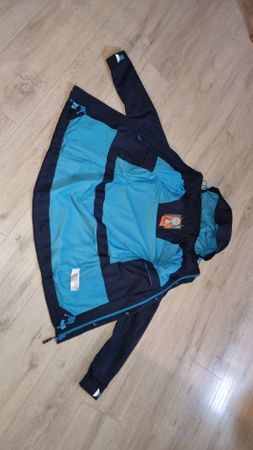 Sherpa Jacke Damen, XS, dunkelblau/türkis, neuwertig
