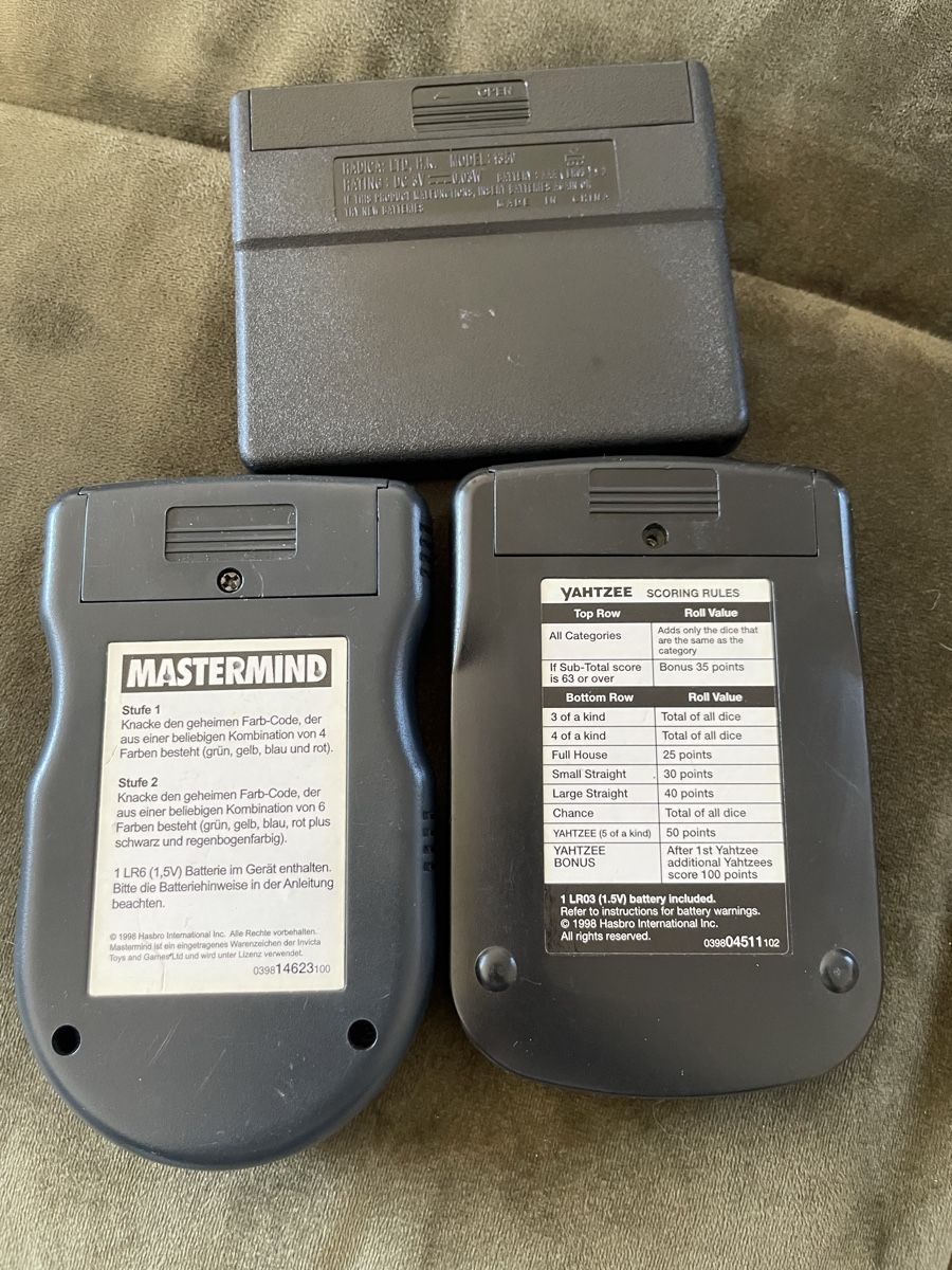 Giochi: 3x LCD-Handheld Mastermind/ Yatzee/ Blackjack)vintage mattel – Usato da Günsberg venduto da MorningEgg22 1