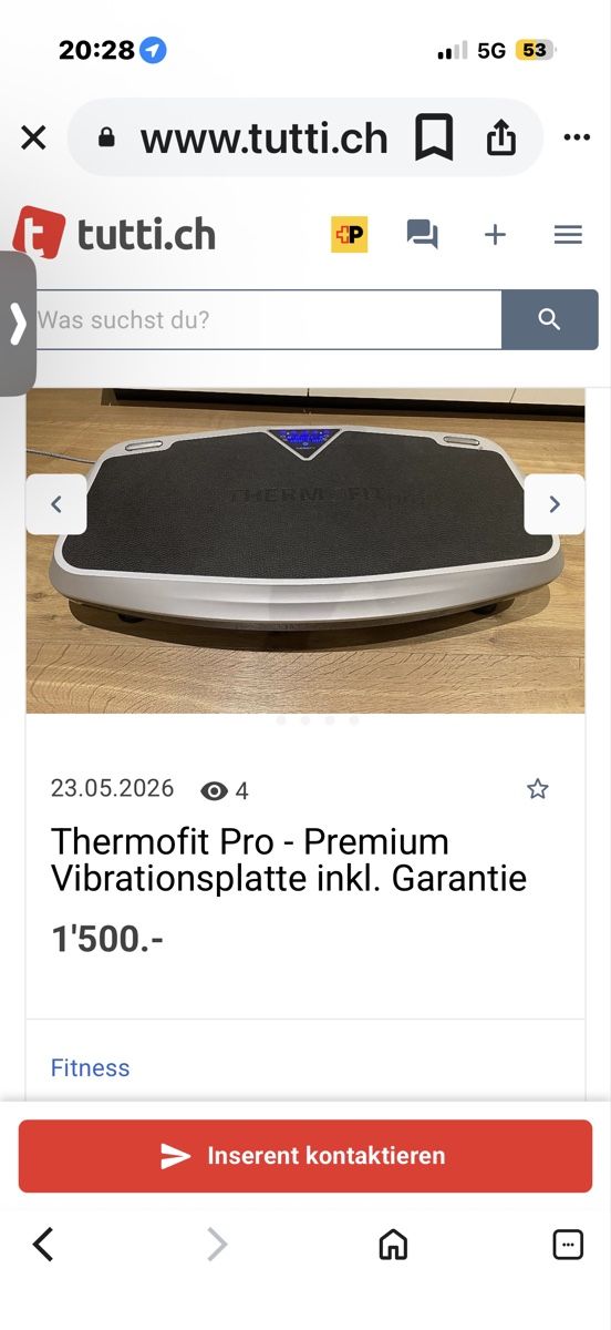 Thermofit Hometrainer: Vibrationsplatte Thermofit Pro neuwertig!! – Nuovo (secondo la descrizione) da Mauren TG venduto da bge_w8kd 1