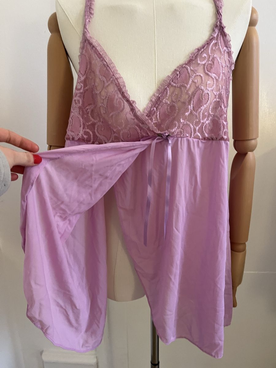 Top: Lavender Lace Babydoll Top  - Size M – Usato da Zürich venduto da Melina.A 2