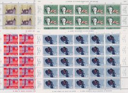 1958, Nr.334-337 Bogen (Gedenkmarken) postfrisch. Kat: 100.-