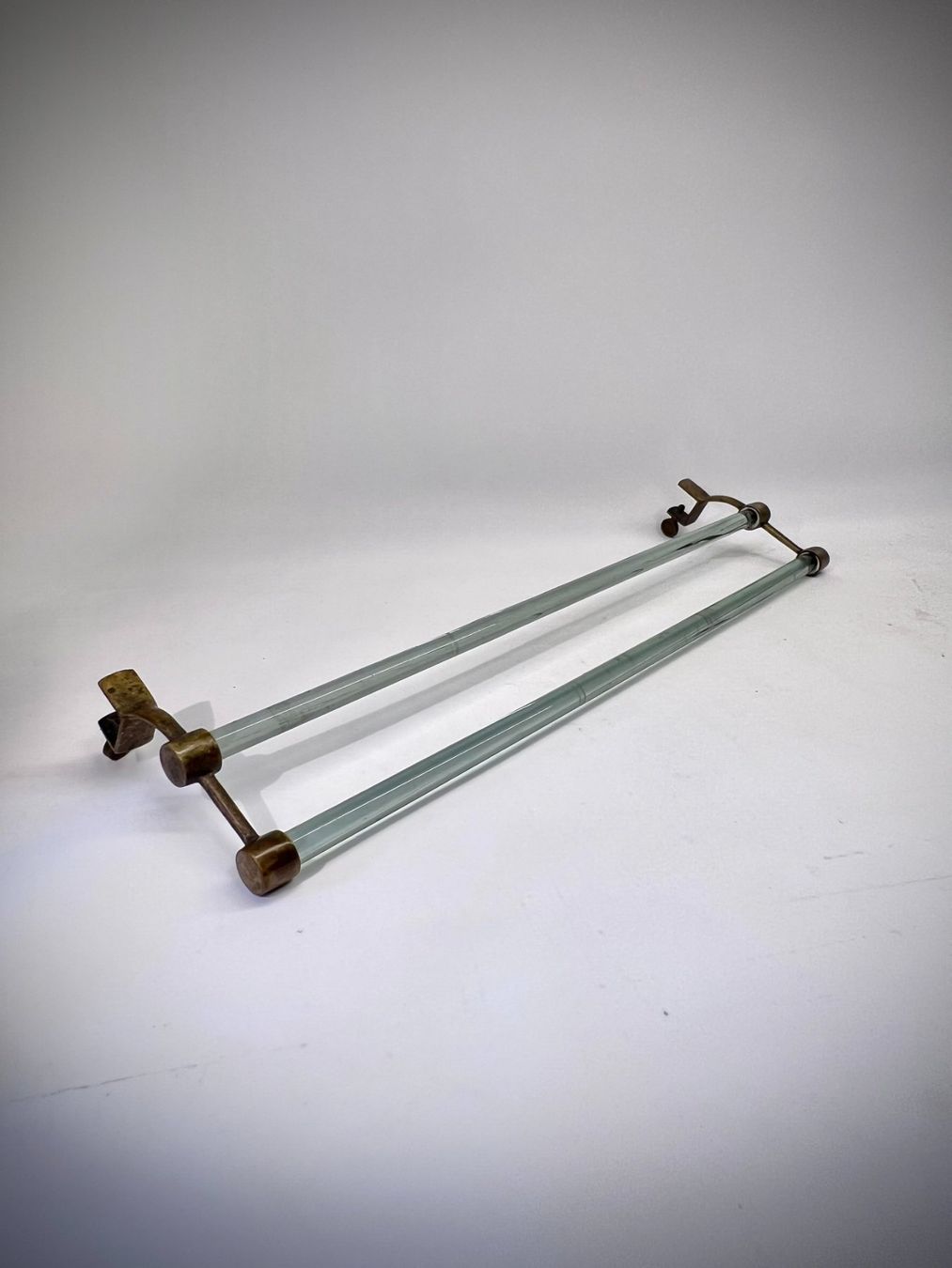 Portasciugamani: Vintage Handtuchhalter Glas Messing 1950er – Usato da Männedorf venduto da MrAnderson 7