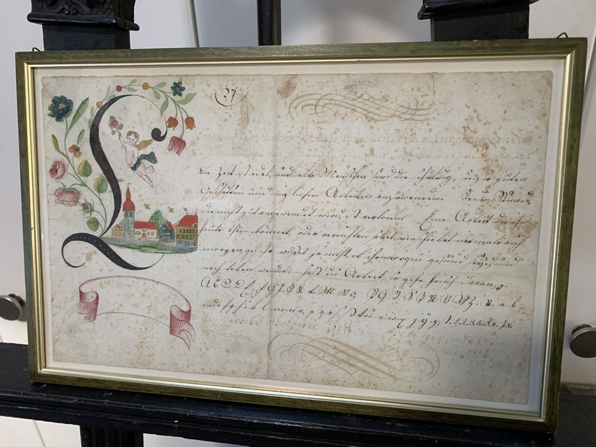 Gemälde: Appenzeller Osterschrift ca 1880 – Gebraucht aus Wolfhalden von SecondAntique