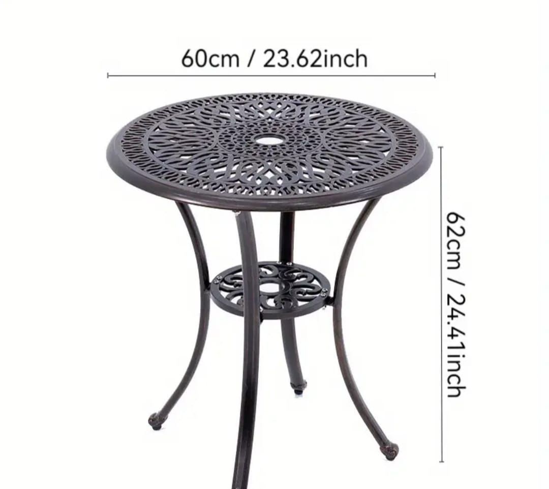 Set di tavolo e panche: 3-teiliges Bistro-Set für Terrasse oder Garten – Nuovo e nell'imballaggio originale da Hohenrain venduto da cars77 5