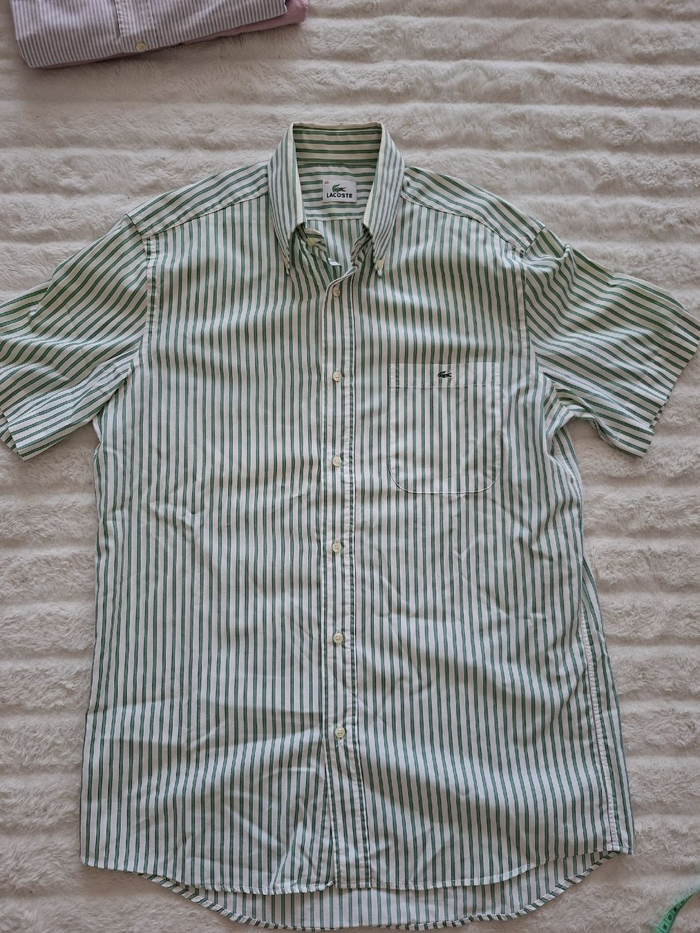 Lacoste Camicie: Chemise rayée verte et blanche Lacoste taille 40 – Usato da Renens VD venduto da ser_j2fn 8