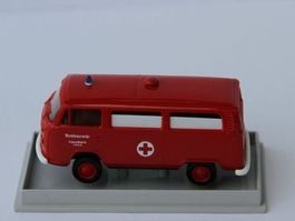 VW T2, Krankenwagen, ZF Werksfeuerwehr, Bus, Brekina, HO,Neu