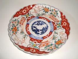 antiker japanischer Imari Porzellanteller, 19. Jh.