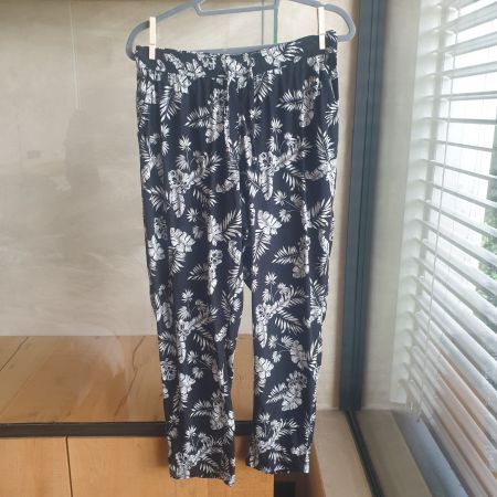 🐸 SCHLUPFHOSE S 36/38 TROPICAL ELASTIK PALAZZO HOSE