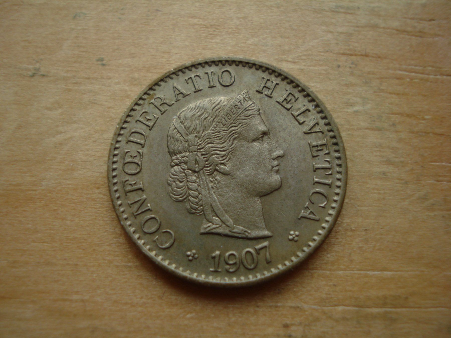 Tutti le monete: (Z3) 5 Rappen 1907 UNZ- – Usato da Erlach venduto da Net-Coins