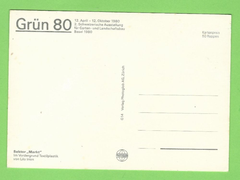 Cartoline postali: Grün 80 Basel – Usato da Zürich venduto da t24_de 1