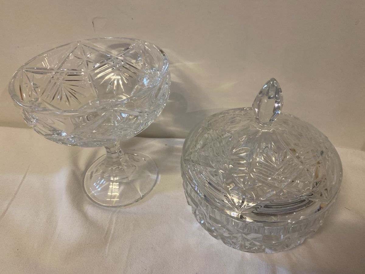 Ciotole: Kristall Schale und Dose Set, Vintage – Usato da sursee venduto da trilli-tralli 6