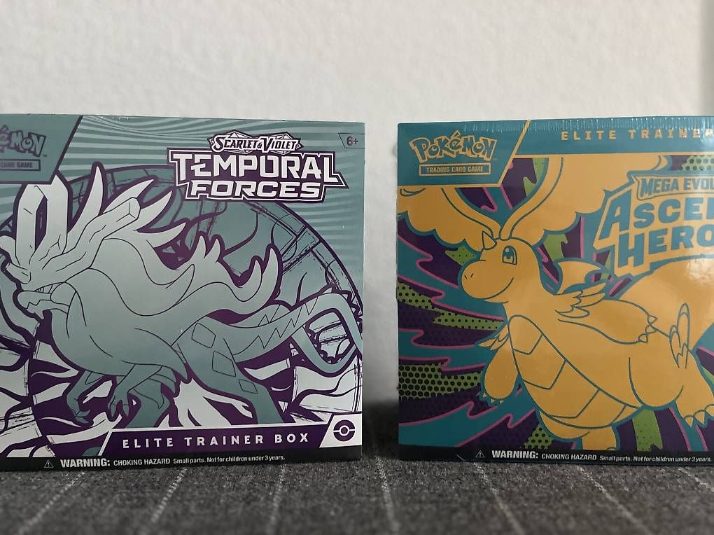 Sammelbilder & Trading cards: Ascended Heroes und Temporal Forces ETBs – Gebraucht aus Rheinau von Orcas