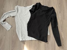 2 Shirt Damen langarm Gr.S