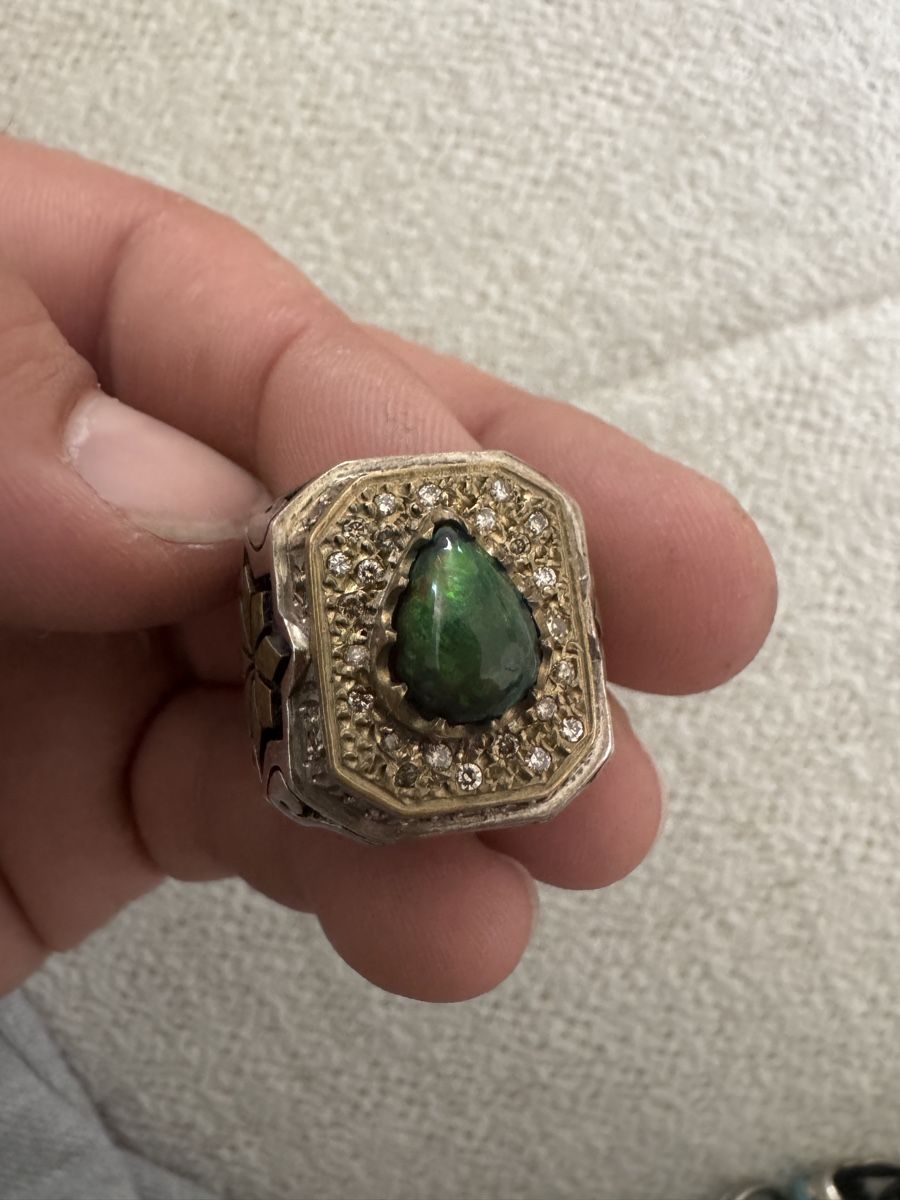 Anelli: Sehr schöner Herrenring mit Opal – Nuovo (secondo la descrizione) da Winterthur venduto da Miko762 2