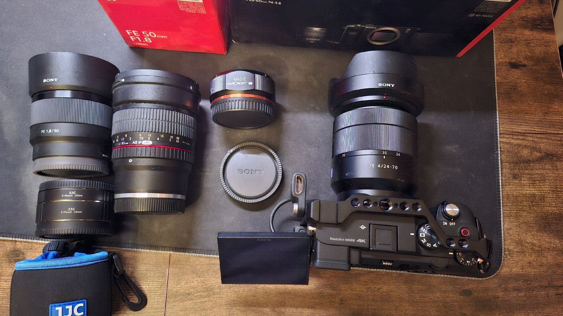 Sony Alpha 7c (A7C) +cage + 3 objectifs + macro + m42 mount (D'occasion ...