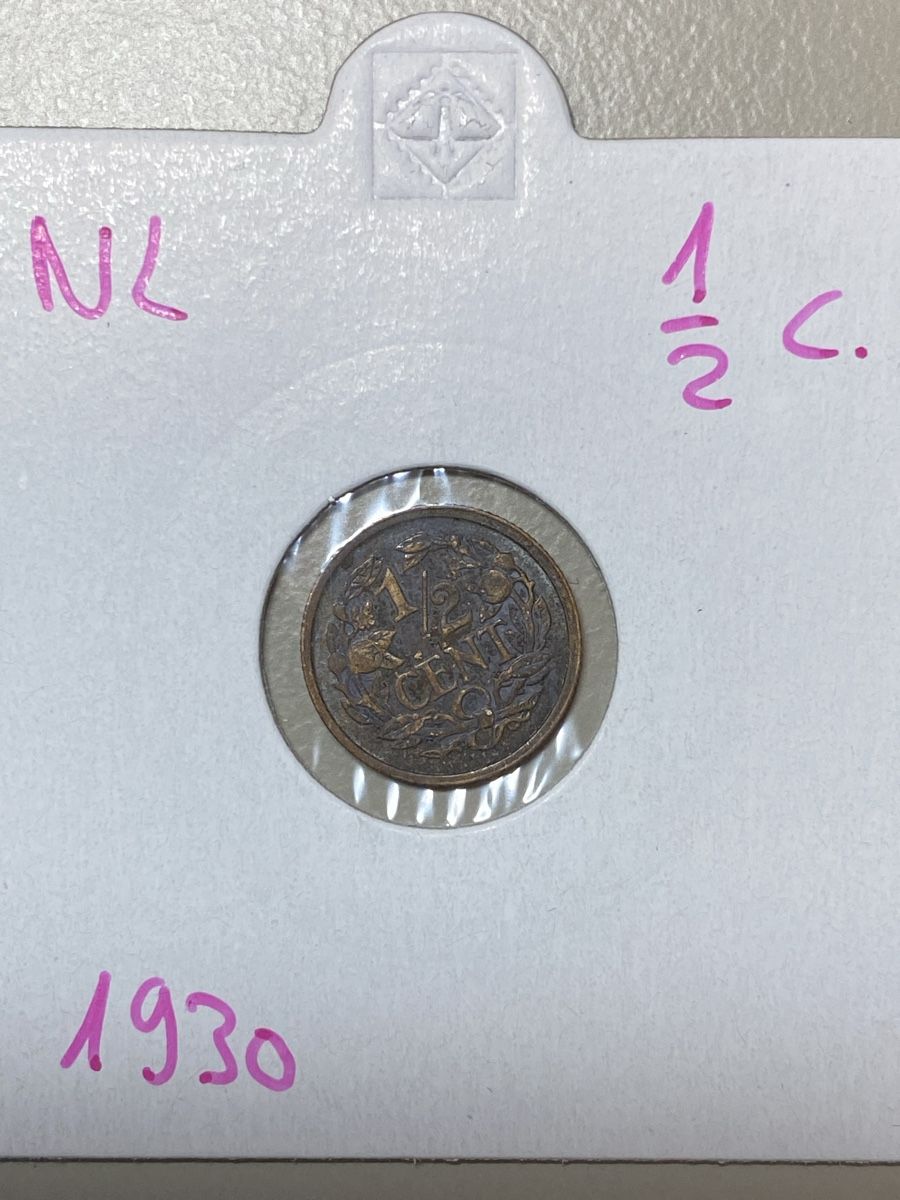 Toutes les monnaies: Holland - 1/2 cent - 1930 – D'occasion à Payerne par Mike1682