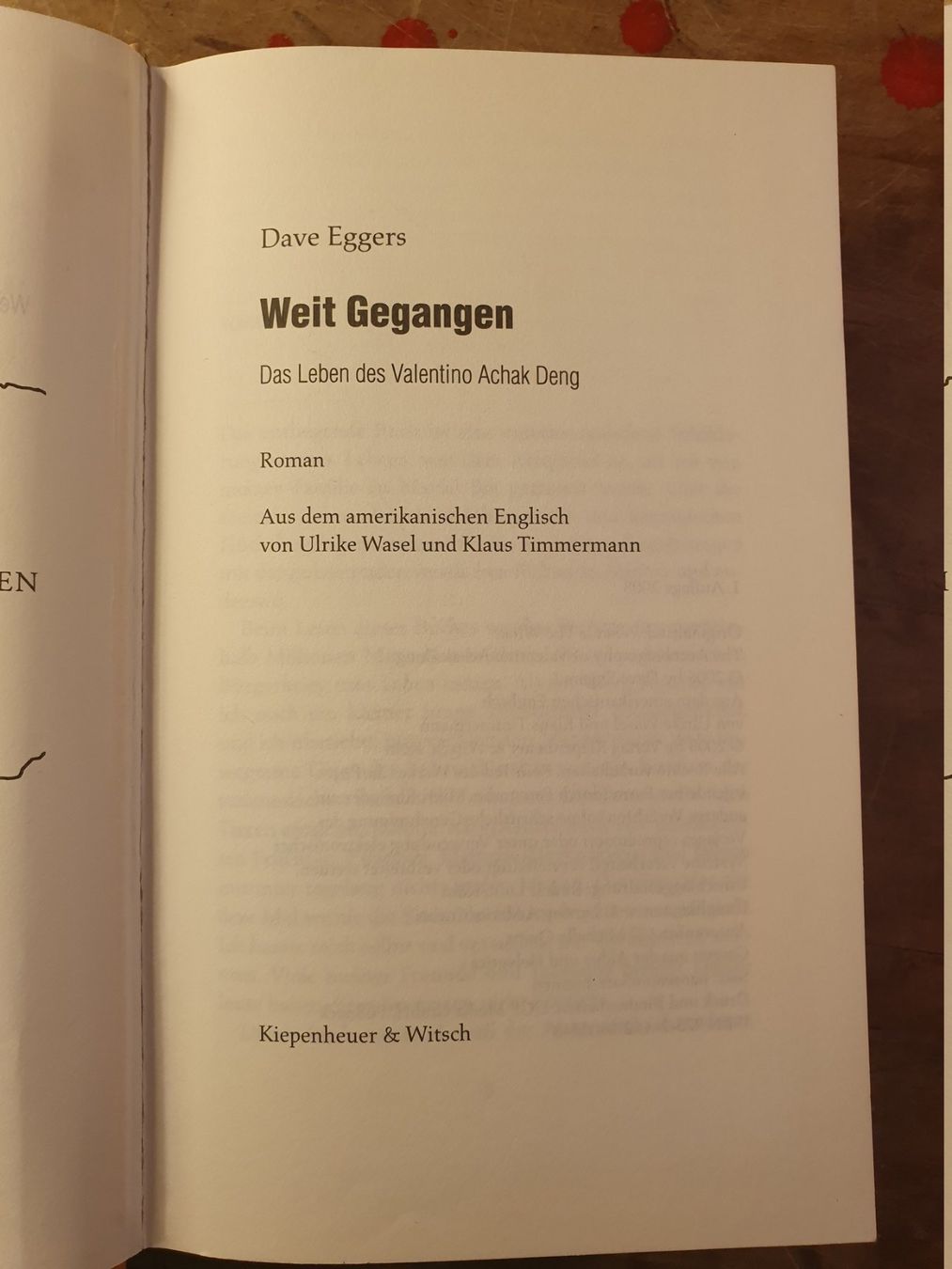 Libri: Weit Gegangen - Dave Eggers – Usato da Zürich venduto da loosebone 1