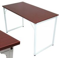 57052 - Schreibtisch 120x60cm Weiss/Teak