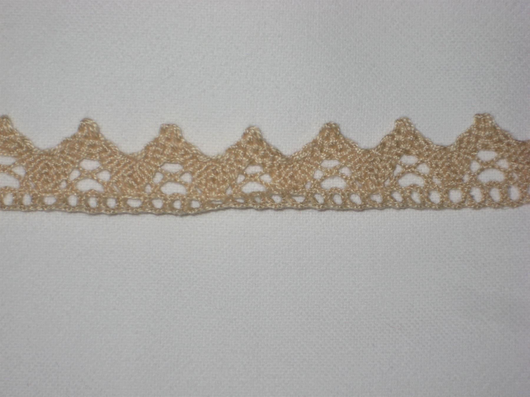Tessuti: Baumwoll Häkelspitze beige 2cm breit – Nuovo e nell'imballaggio originale da Füllinsdorf venduto da Schlupp 1