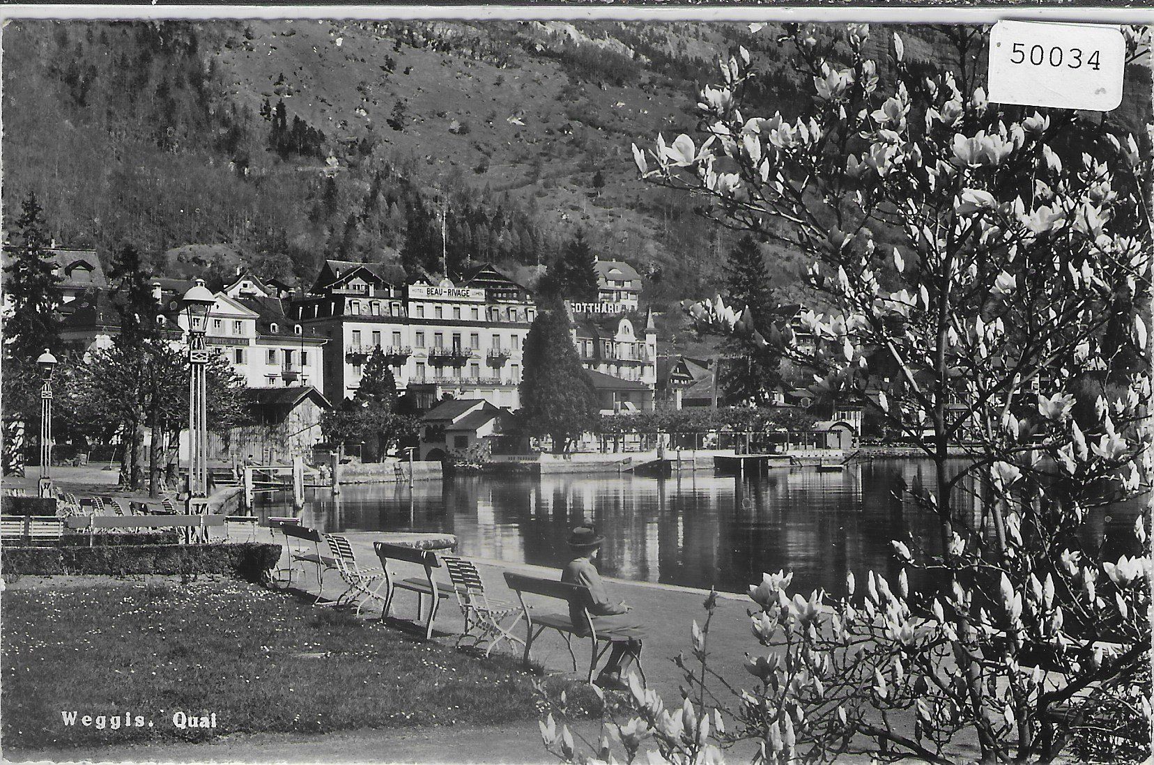 Cartoline postali: Weggis - Quai im Frühling – Usato da Ettingen venduto da Kartenplanet