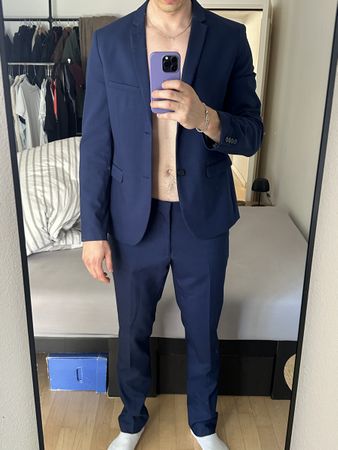 💼 Eleganter Herren Anzug blau – wie neu ✨ Slim Fit