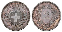 Schweiz 1898 2 Rappen Abart