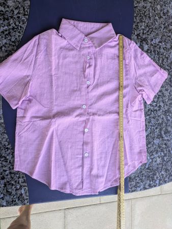 Sommerbluse in Lila, Kurzarm, Grösse M, Neu mit Etikett