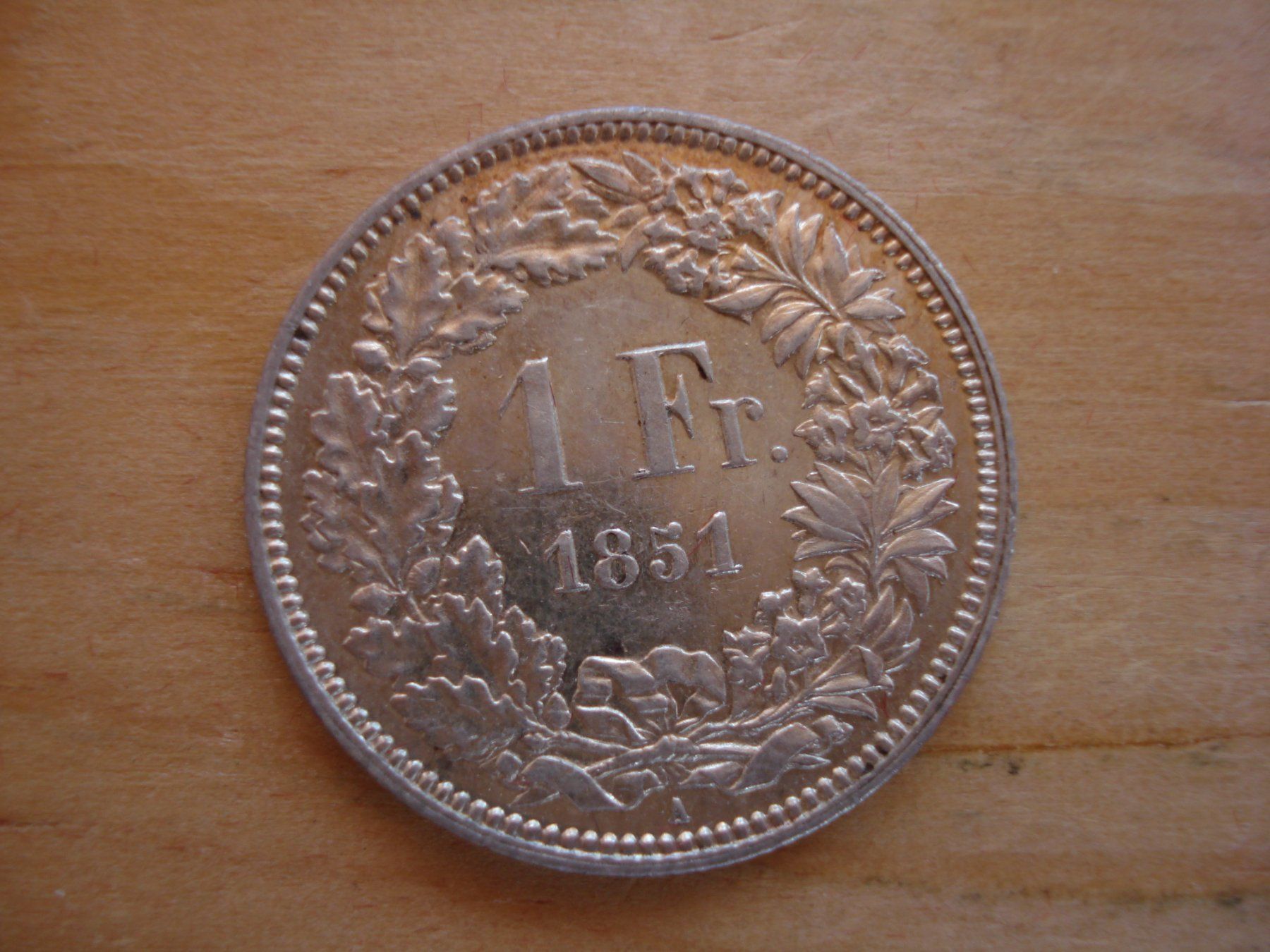 Tutti le monete: (C1) 1 Franken 1851 VZ+ – Usato da Erlach venduto da Net-Coins