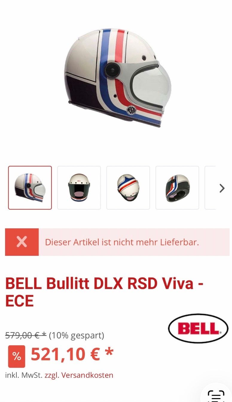 Bell Caschi & visiere: BELL Bullitt DLX RSD Viva - ECE – Usato da Romanshorn venduto da pick_up_now 1