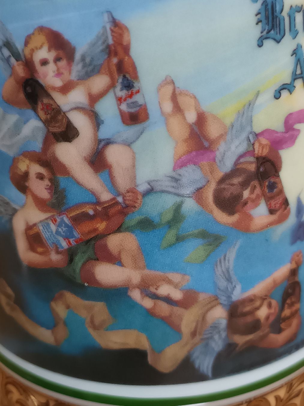 Set di piatti: Anheuser Busch Bierkrug Cherub Stein 1992 – Usato da Allenwinden venduto da pro_nmg9 5