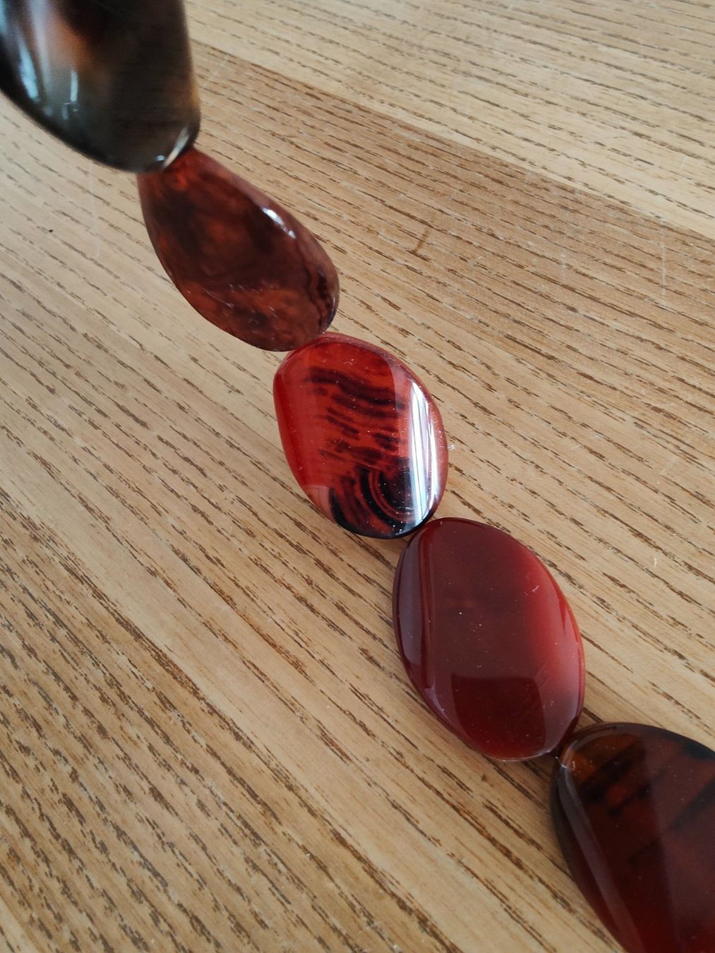 Pietre preziose: Buntachat, oval twist ca: 37x26x7mm – Nuovo e nell'imballaggio originale da Rümlang venduto da 21f 5