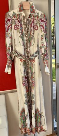 ZIMMERMANN Kleid Weiss Paisley Grösse 1 neuwertig