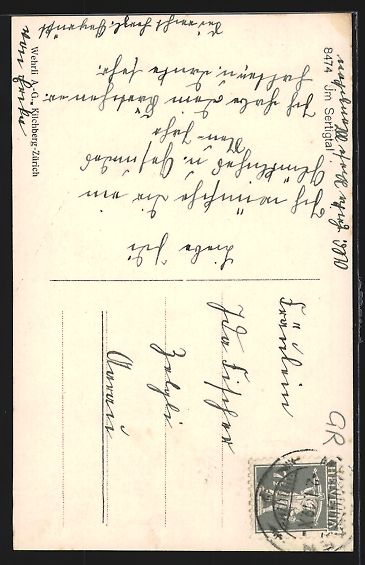 Cartoline postali: Davos, Sertigtal, Blick ins Tal mit Flus – Usato da Berlin venduto da bartko-reher 1