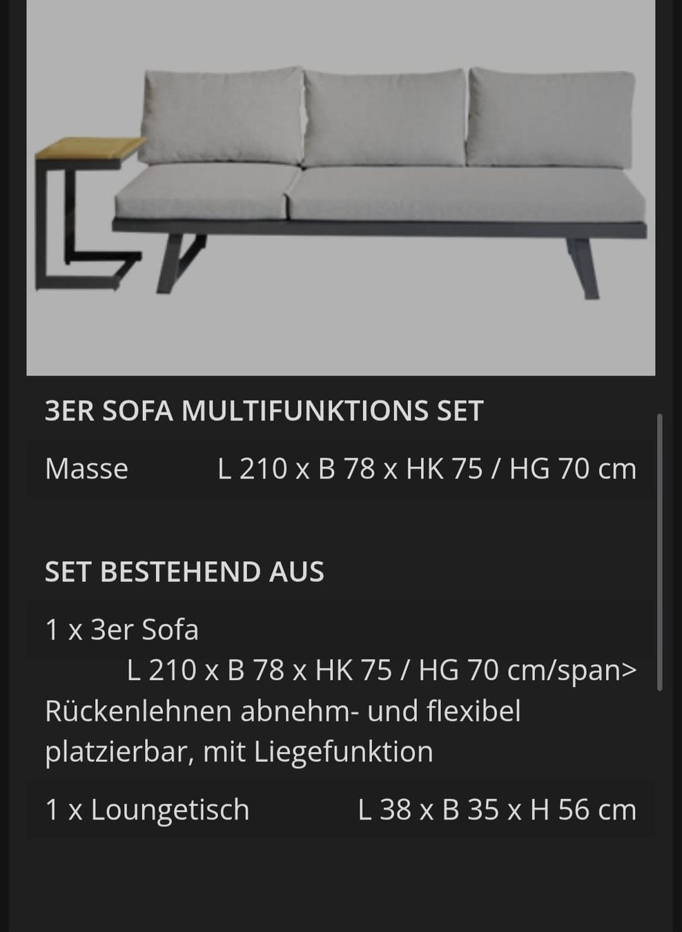 Sofas: Lounge 3er, mit Liegefunktion – Gebraucht aus Oetwil a.d. Limmat von Rebi_reina 4