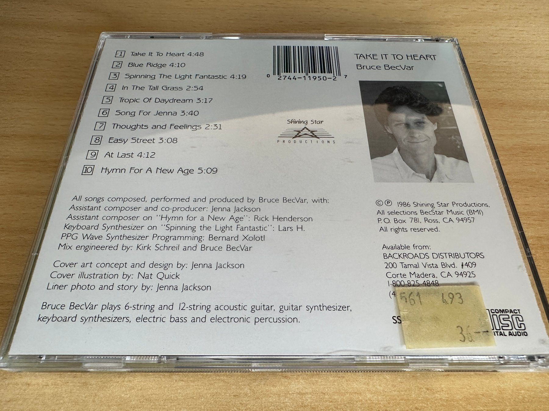 CDs: Bruce BecVar – Take It To Heart – Gebraucht aus Rikon im Tösstal von Alpenmutz 1