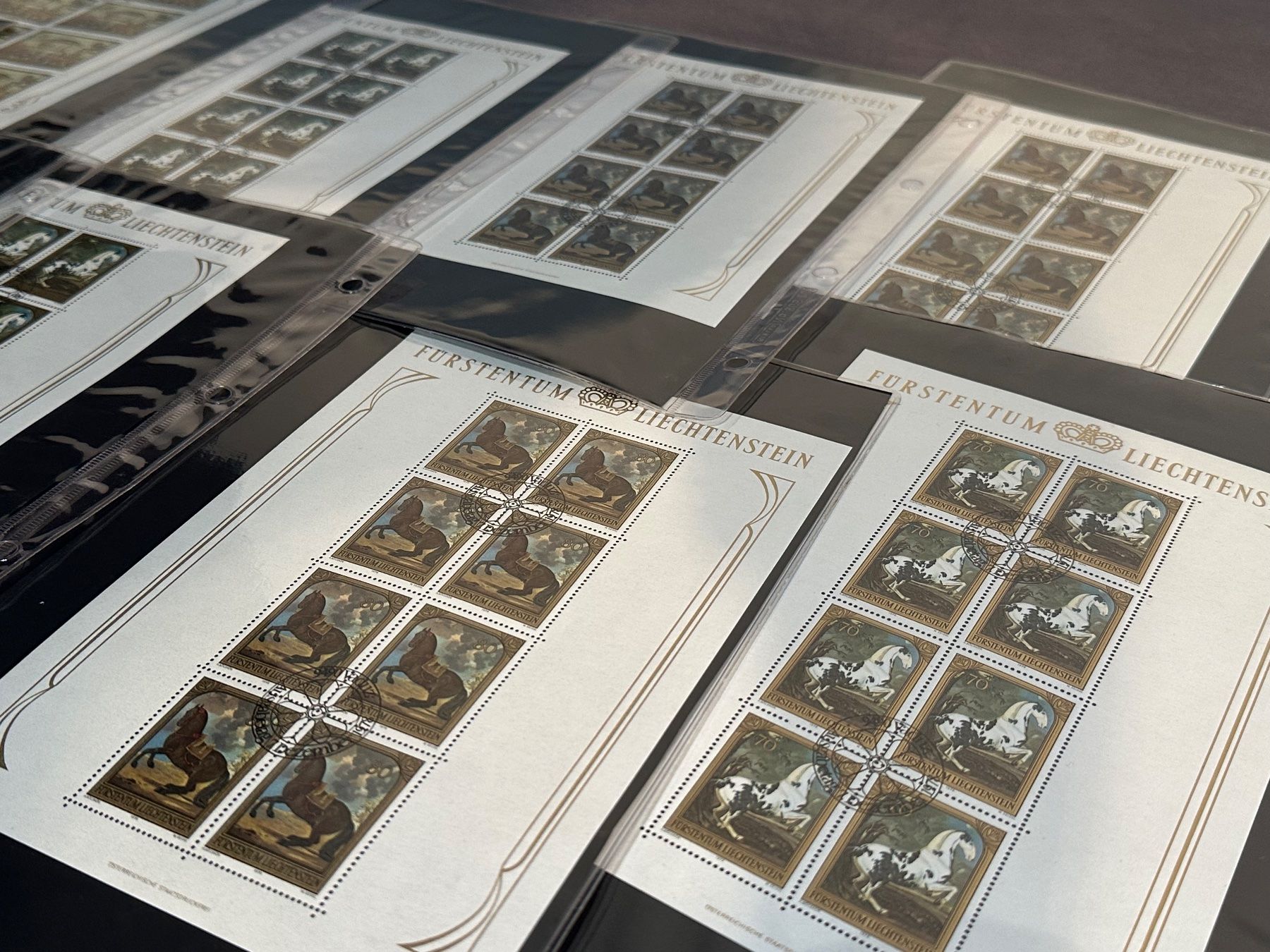 Tutti i francobolli: Sammlung FL Lichtenstein 9x Bogen Ersttag gestempelt 1978 – Usato da Stettfurt venduto da 2442 3