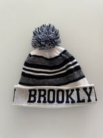 Mütze/Beanie Brooklyn gestreift schwarz weiss