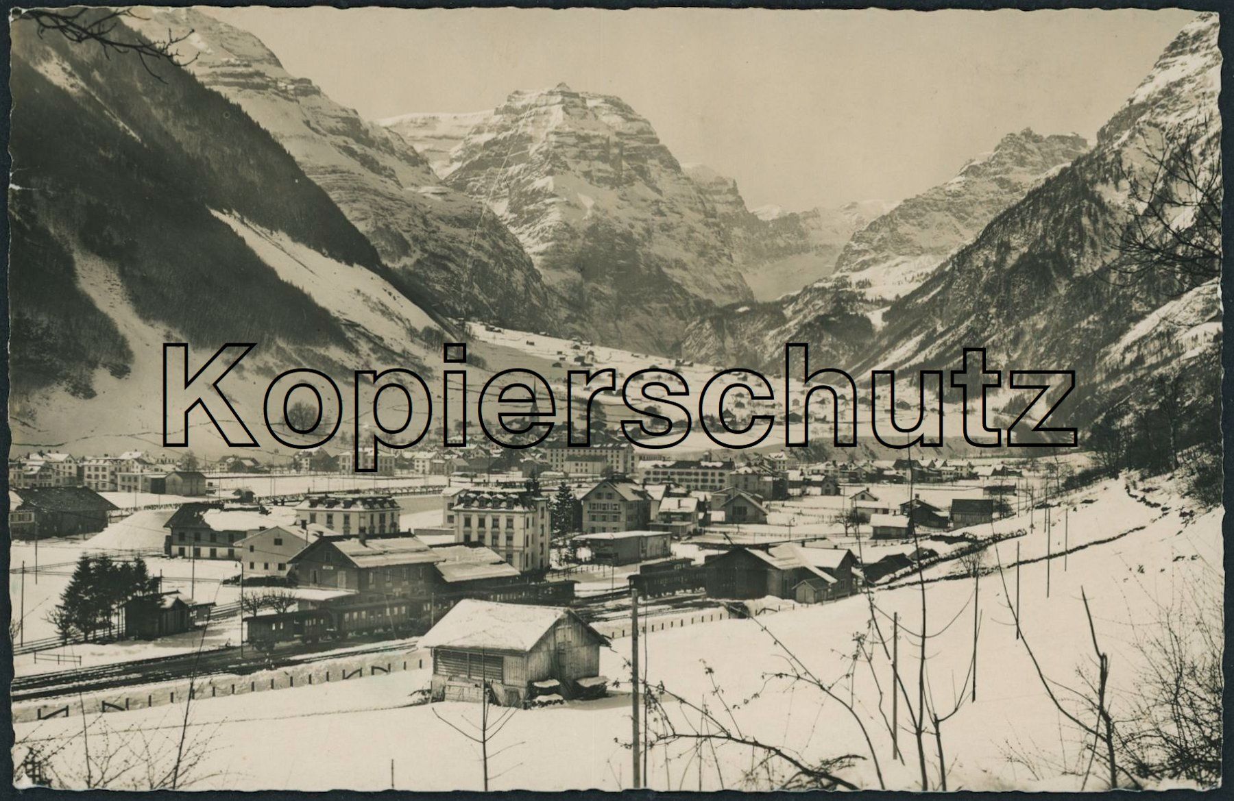 Ansichtskarten: GL Linthal - Bahnhof - Bahn – Gebraucht aus Schindellegi von dolpitz