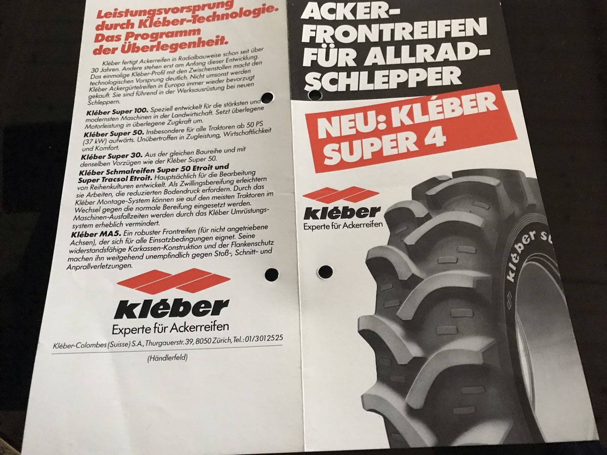 Documenti: Kleber Reifen Prospekt – Usato da Balterswil venduto da Jeko1967