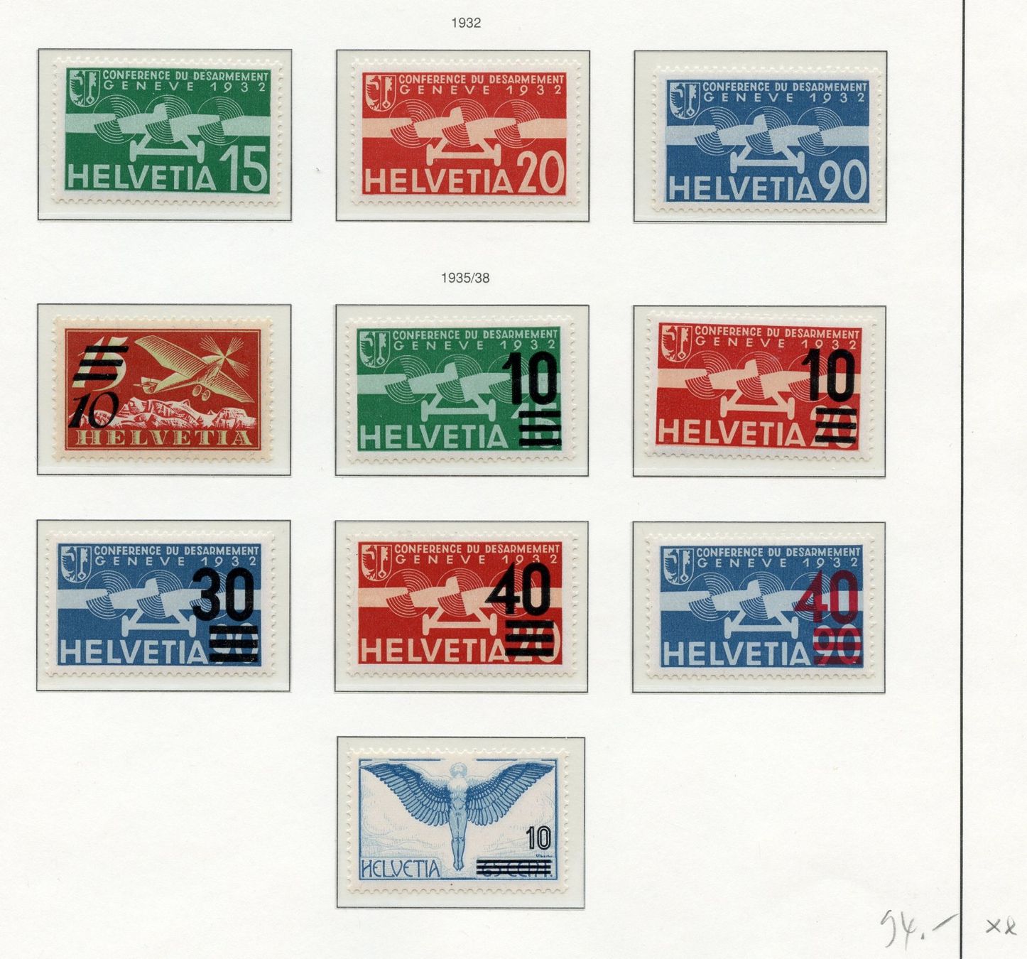 Tutti i francobolli: 1 Sammlung Flugpost postfrisch – Usato da Steffisburg venduto da Sorbas 2