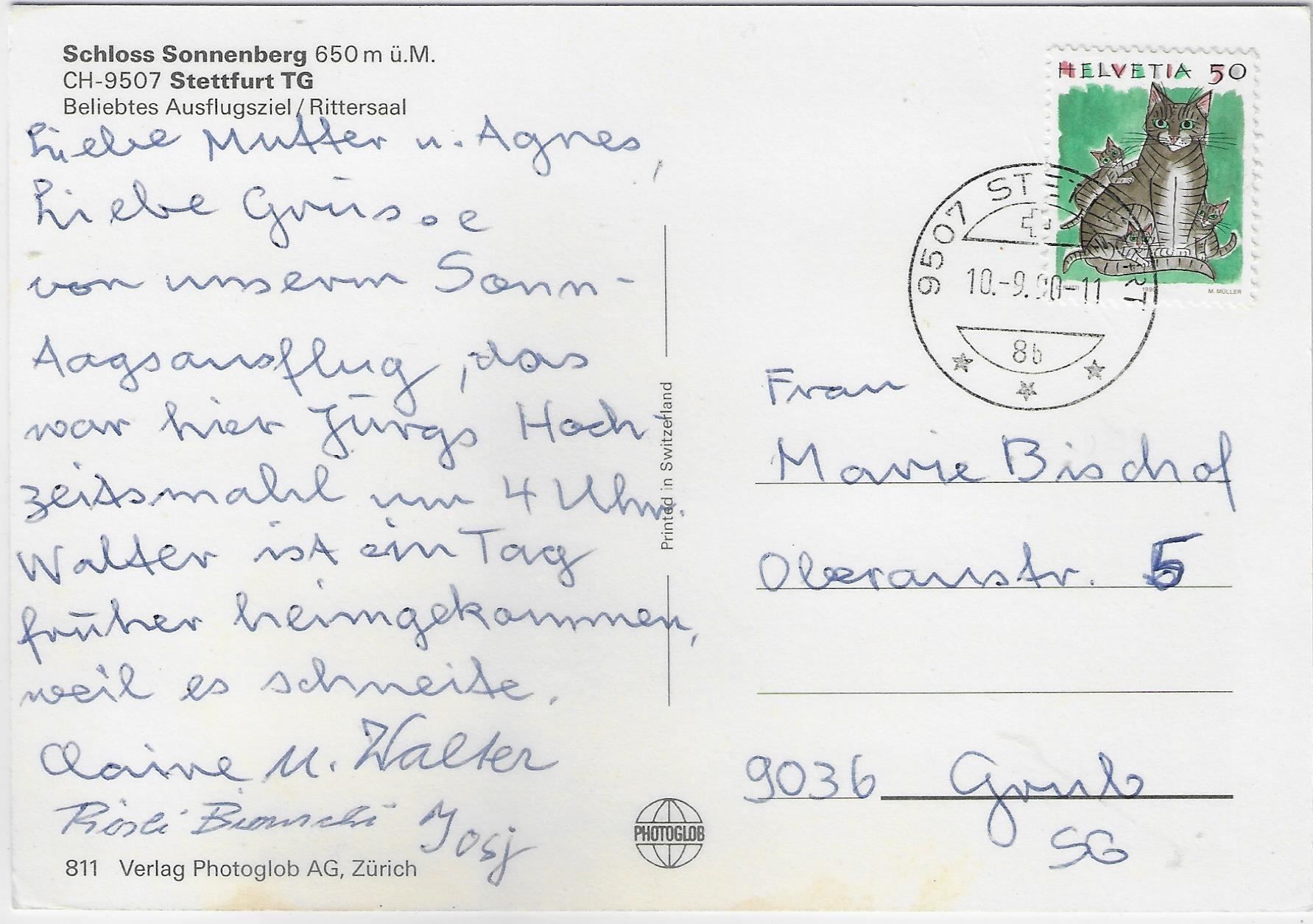 Cartoline postali: Schloss Sonnenberg - Stettfurt TG – Antico da Ettingen venduto da Kartenplanet 1