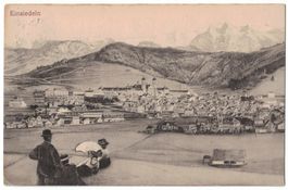 Einsiedeln, Blick aus der Ferne, gelaufen 1917