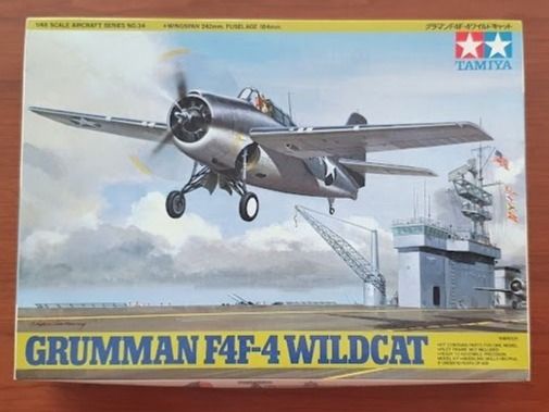Maquette Tamiya Grumman F4F-4 Wildcat 1/48 - Maquette d'avion - TA61034 pas cher
