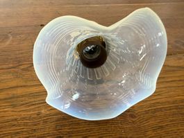 Lampenschirm Milchglas Opaline Art Deco Glas Lampe ANTIK