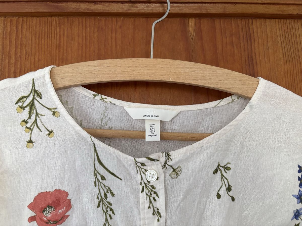 H&M Blusen: Bluse Blumenmuster, Grösse L, Leinenmix – Neu (gemäss Beschreibung) aus Seengen von Jeanine85 2