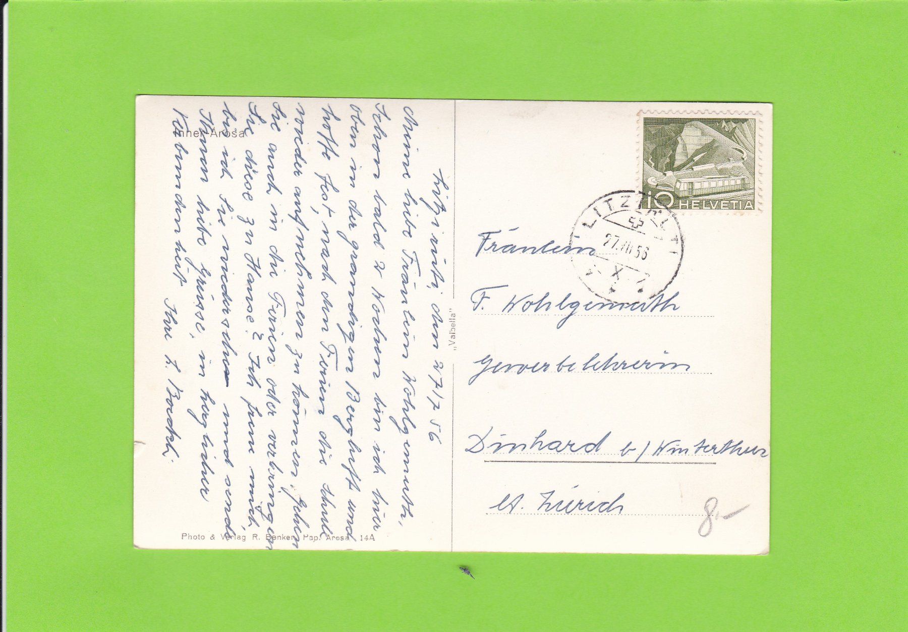 Cartoline postali: Inner Arosa – Usato da St. Peterzell venduto da neckertal 1