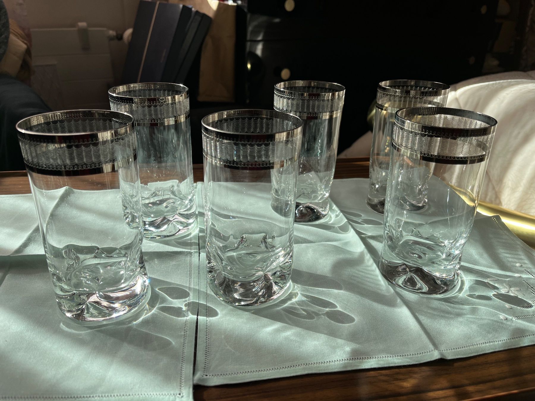 Bicchieri: Six verres à long drinks, bord argent – Nuovo (secondo la descrizione) da Genève venduto da rol_v8q2 4